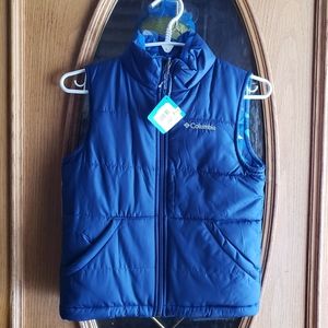 Columbia Navy reversible vest - youth small